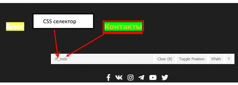 Дочерний селектор css